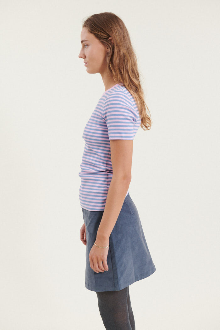 Basic Apparel Ludmilla O-Neck T-shirts 740 Sweet lilac/Windward blue